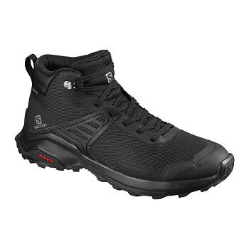 Salomon X RAISE MID GTX - Cierne Turistické Topánky Panske, SALO109